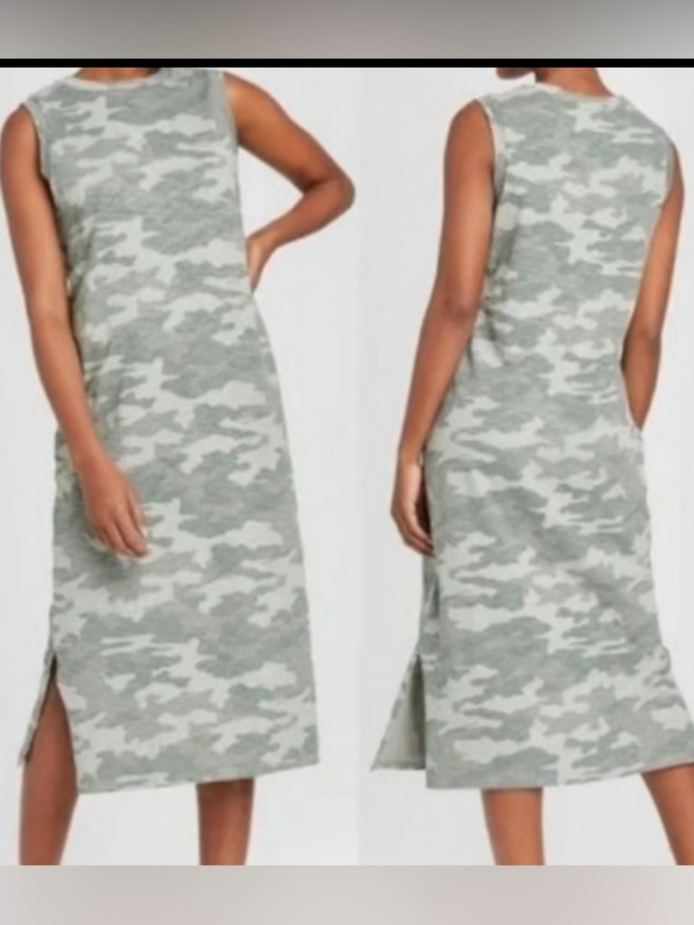 NWT Universal Thread Green Camo Sleeveless Midi Dress